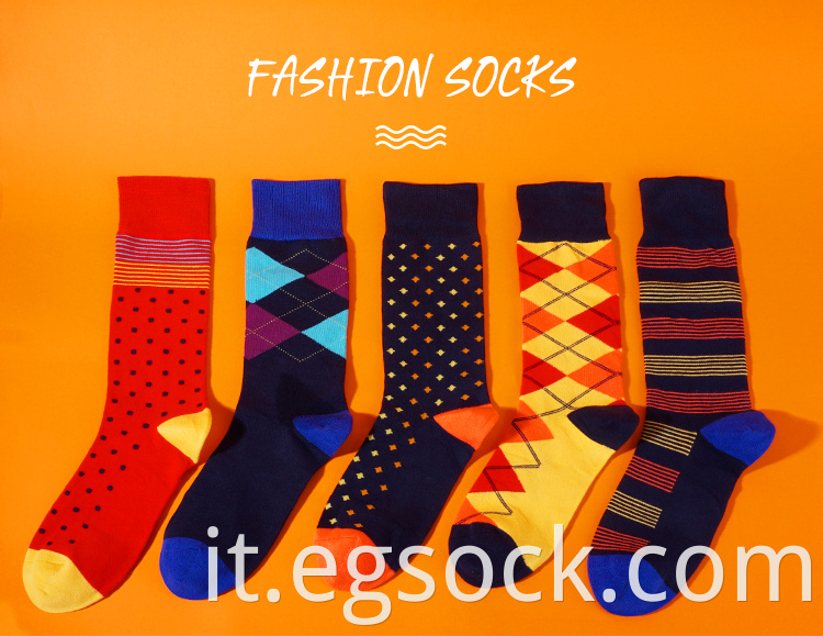 Dress Socks With Colorful Designs